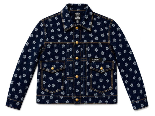 FLOWER SOCIETY TRUCKER DENIM JACKET