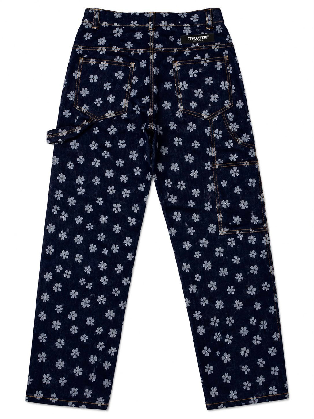 FLOWER SOCIETY TRUCKER DENIM PANTS