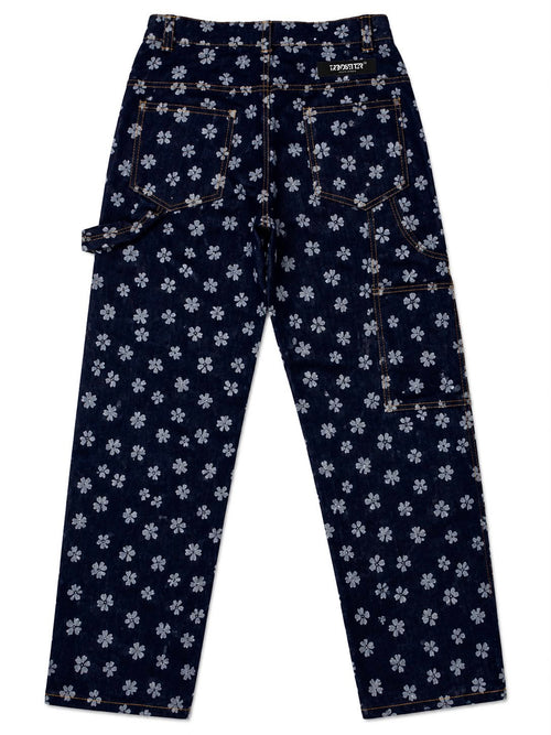 FLOWER SOCIETY TRUCKER DENIM PANTS